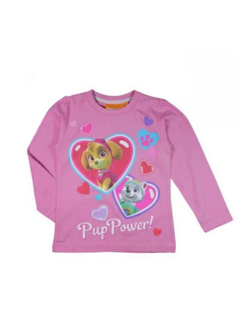 Bluza Paw Patrol, roz, fete 4 - 9 ani
