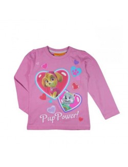 Bluza Paw Patrol, roz, fete 4 - 9 ani