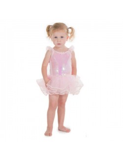 Costum roz balerina 3 - 8 ani, cu paiete