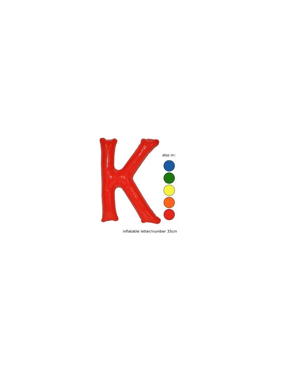 K - Litera gonflabila - culori diverse- 35 cm