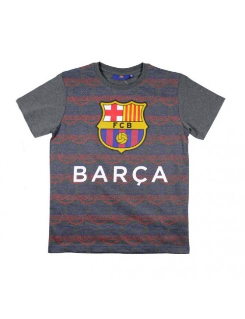 Tricou FC Barcelona gri, baieti 8 - 13 ani